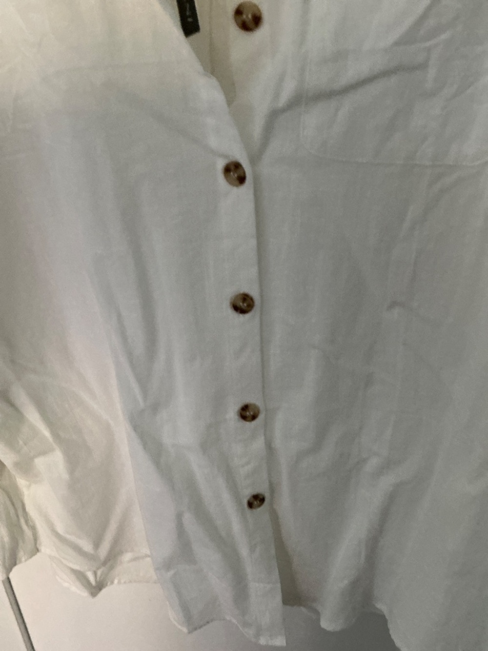 Women’s 100% Cotton White Button-Up Blouse, Size 16W NWT - Picture 3 of 4